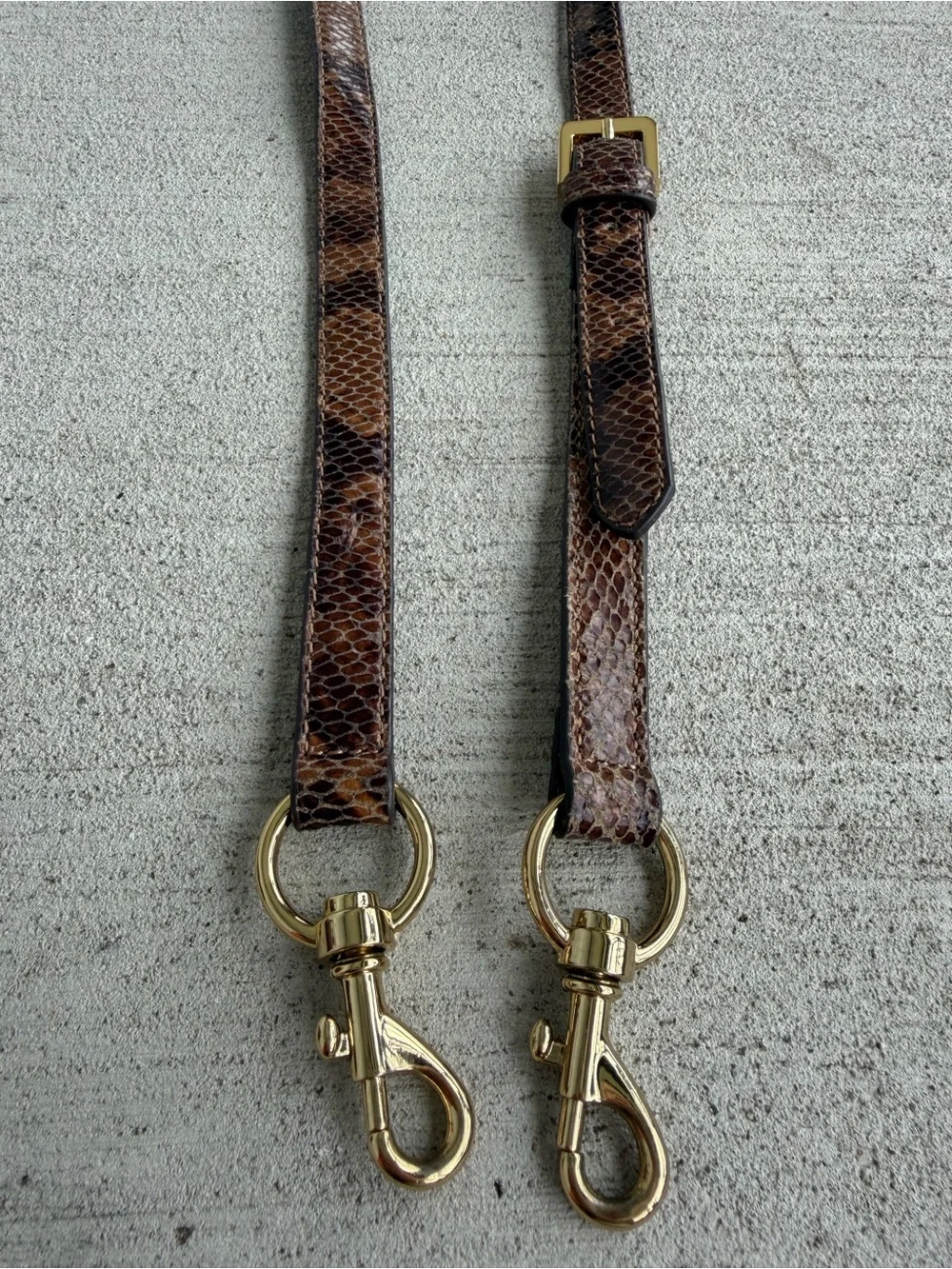 G.I.L.I. Got It Love It Exotic Brown Snakeskin Leather Large Convertible HoboBag
